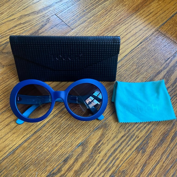 Kurt Cobain Blue Round Sunglasses KARIAN by francosordelli Made In Italy - Picture 2 of 8